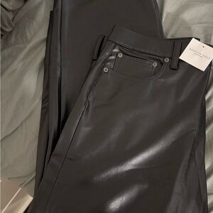 American Eagle Outfitters Black Faux Leather Pants